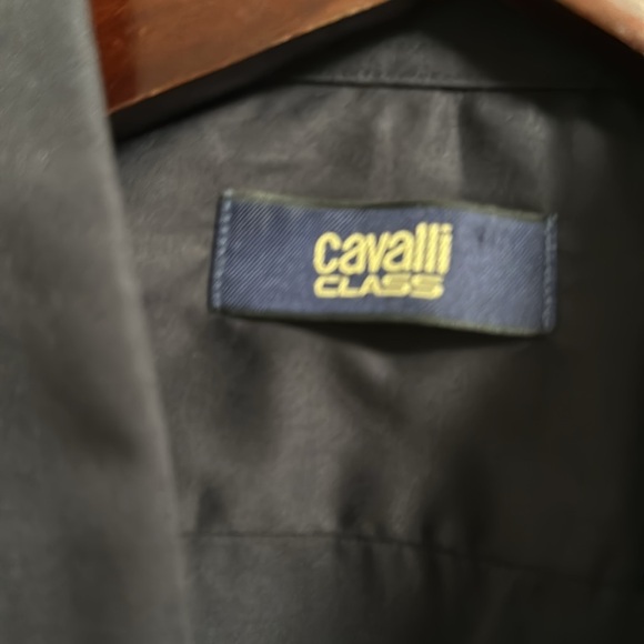 Cavalli Class Mens Black Slim Fit Dress Shirt 15 NEW NWT - Picture 5 of 6